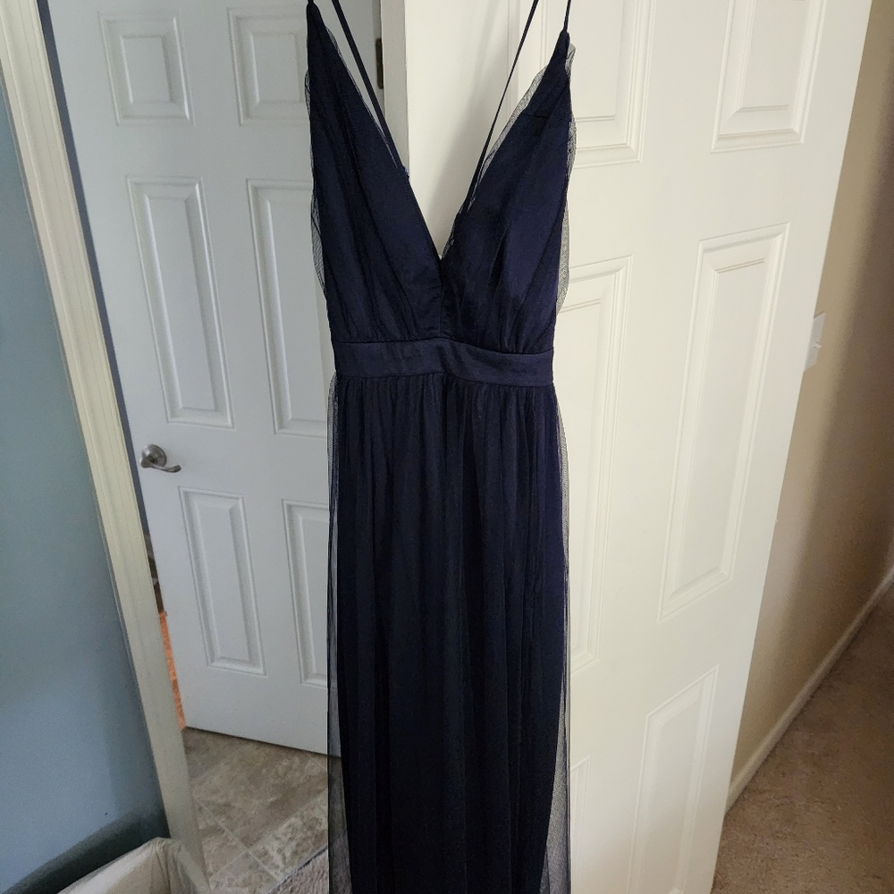 Elegant Navy Blue Maxi Dress